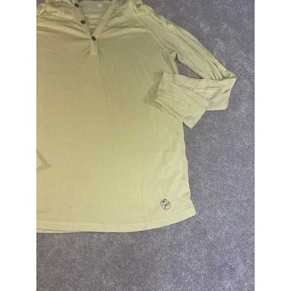 Women's Free Fly Thin Hooded Long Sleeve Shirt Thumb Holes Small Citron - Picture 2 of 8